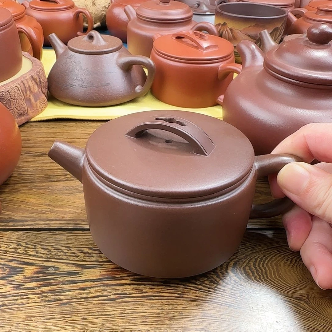 紫砂茶壶汉瓦紫泥