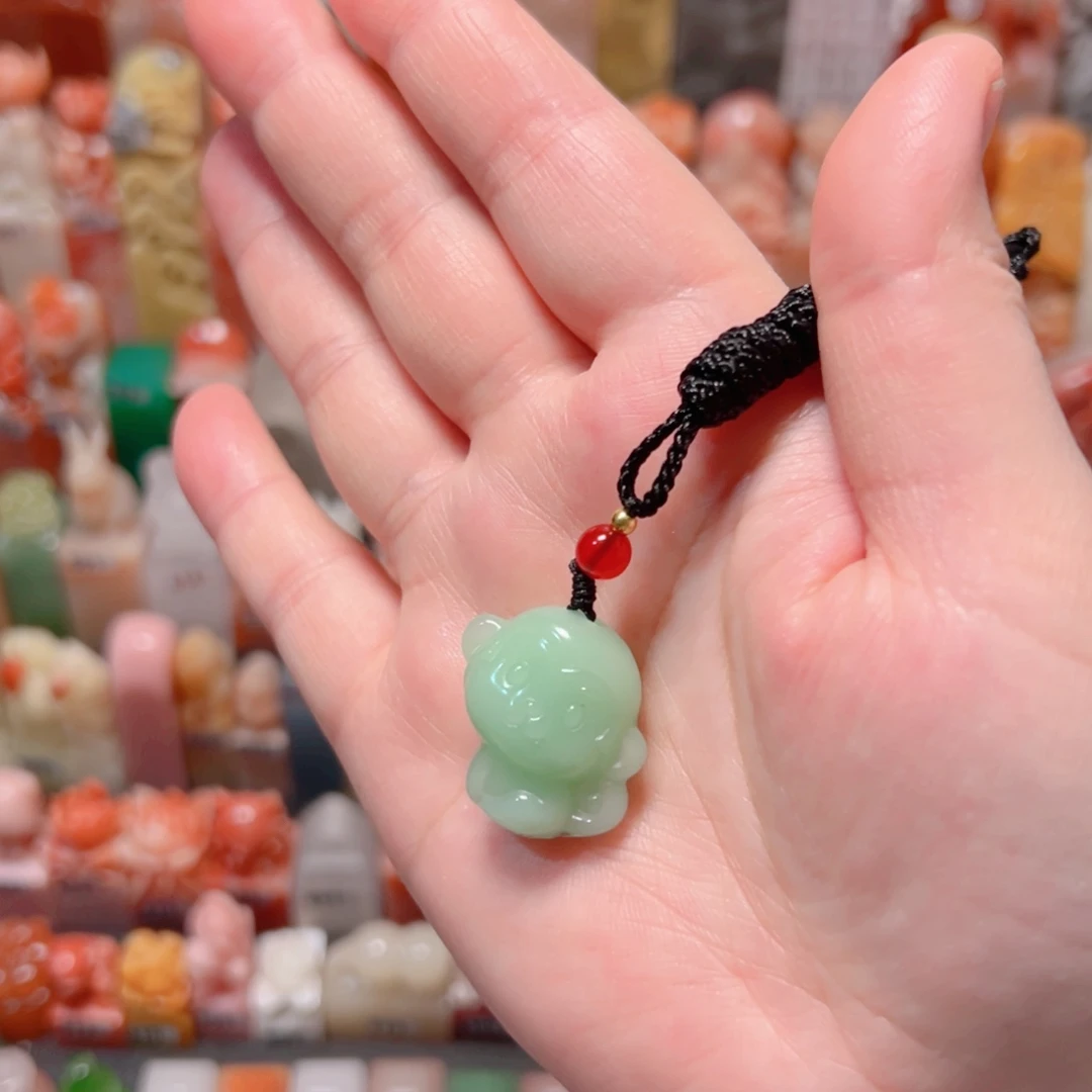 器皿大糖手工篆刻小猴子吊坠