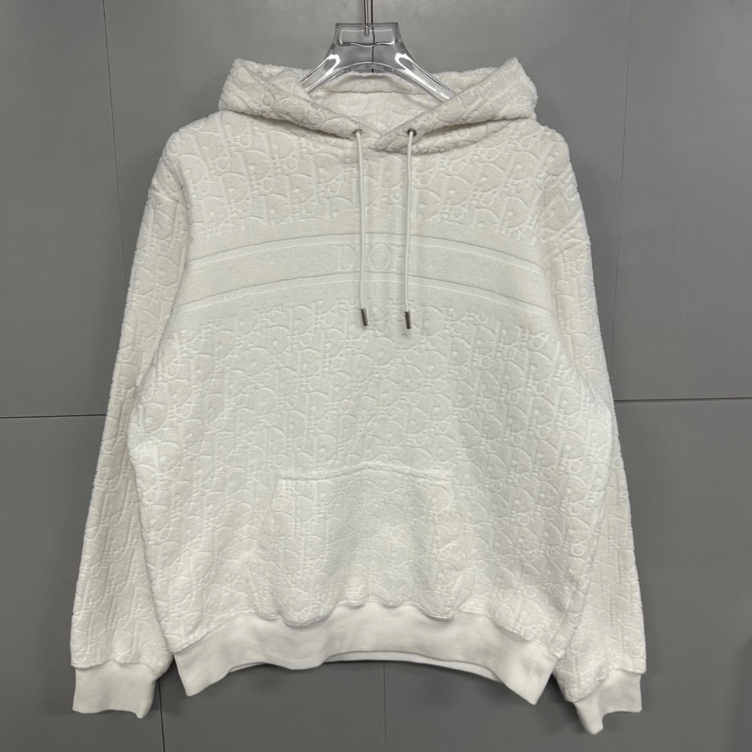 全新未使用  Dior 迪奥 满印毛巾连帽卫衣 L码 D14984