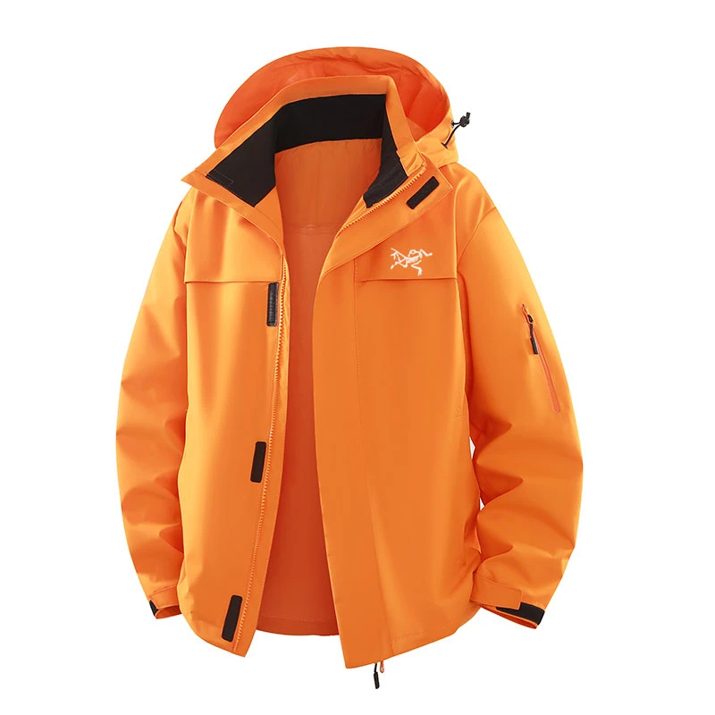 始祖刺绣鸟户外谷子冲锋衣男女情侣三合一暴雨级防水风登山服外套