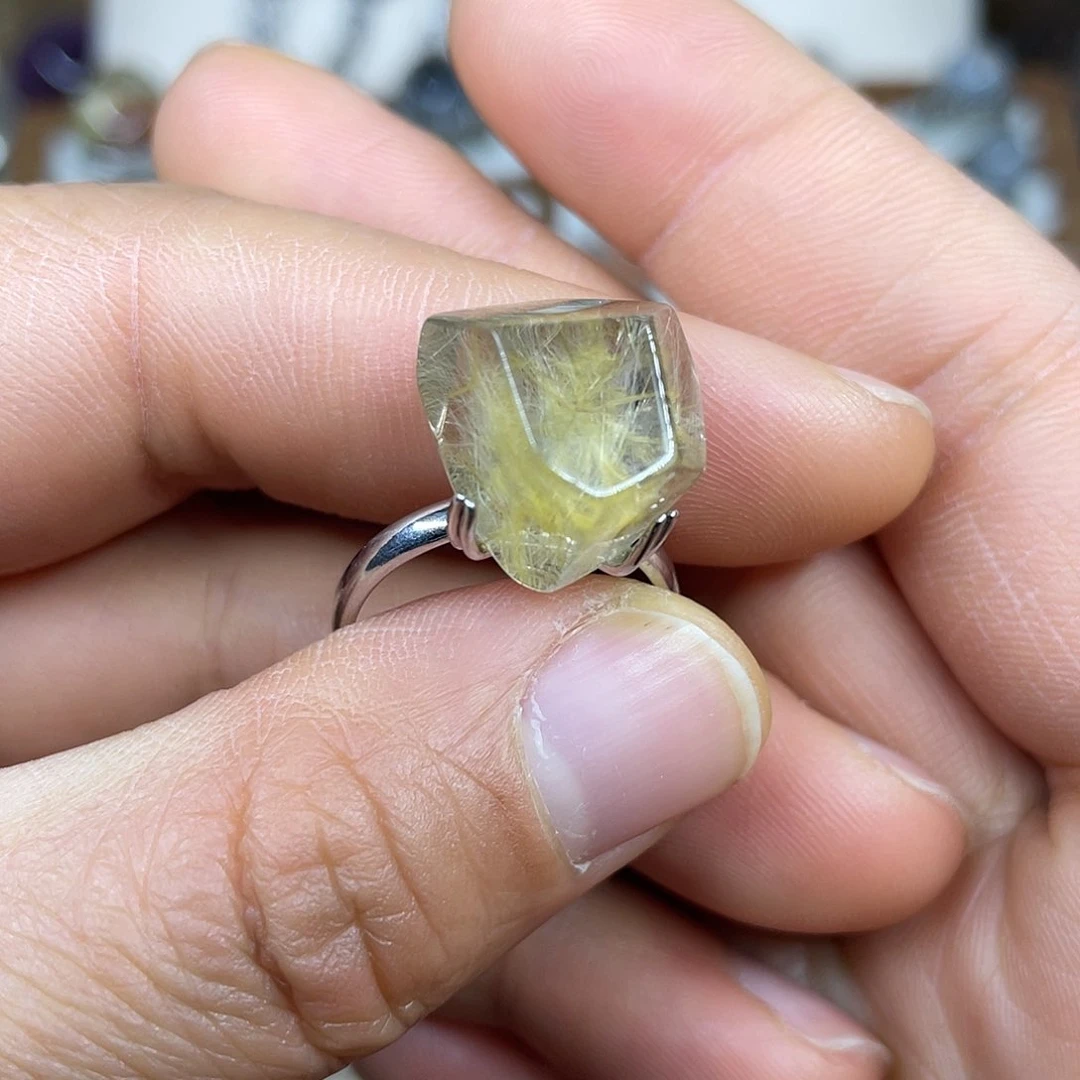 【闪购商品】银S925镶嵌珠宝半成品水晶戒指