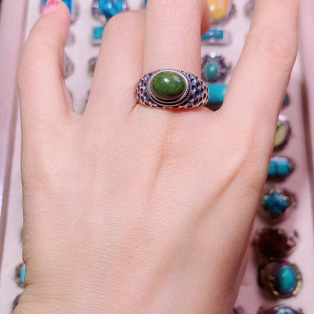 绿松石银S925镶嵌摆件