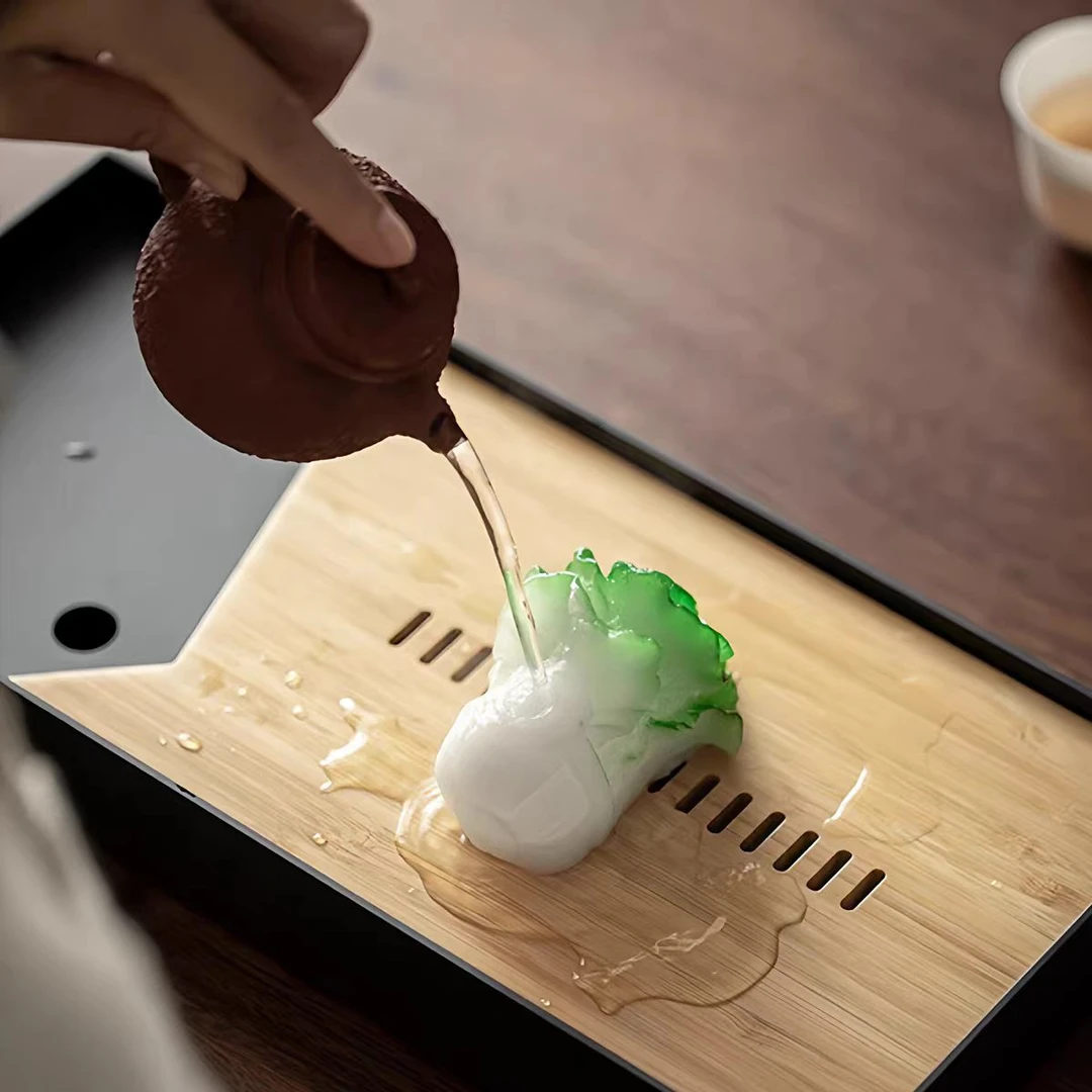 白菜树脂简约茶宠变色中式茶道001