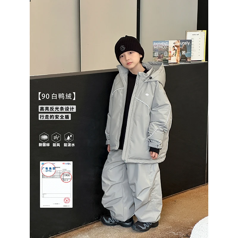 【现货】略略童品儿童冬季户外防水休闲派克羽绒服254XY6820