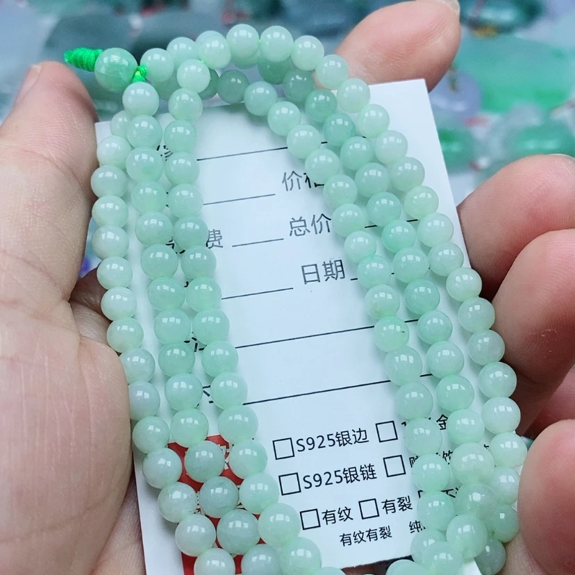 【闪购商品】翡翠未镶嵌颈饰天然翡翠A货珠链