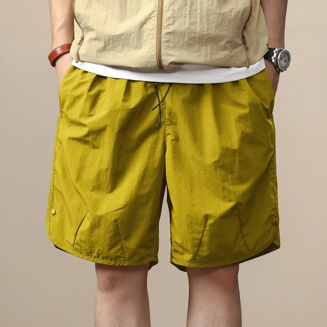 U&PURA美式轻薄速干短裤男2025夏季新款宽松休闲运动五分裤中裤潮