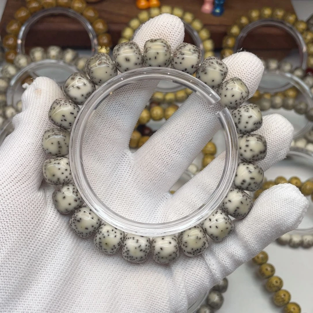 星月菩提手串11×10灰冰大留白A09