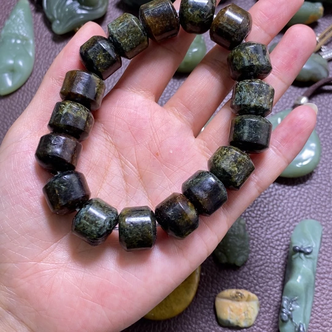 岫岩河磨玉（透闪石质玉）无未镶嵌