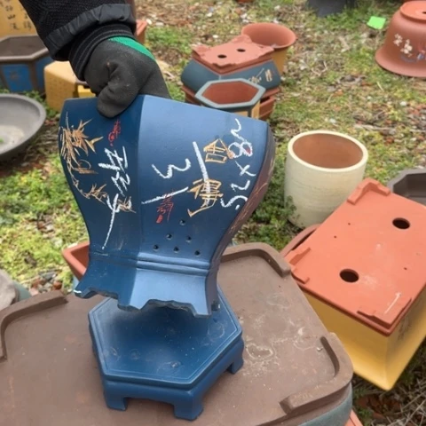 紫砂花盆紫砂花盆盆景盆栽瑕疵