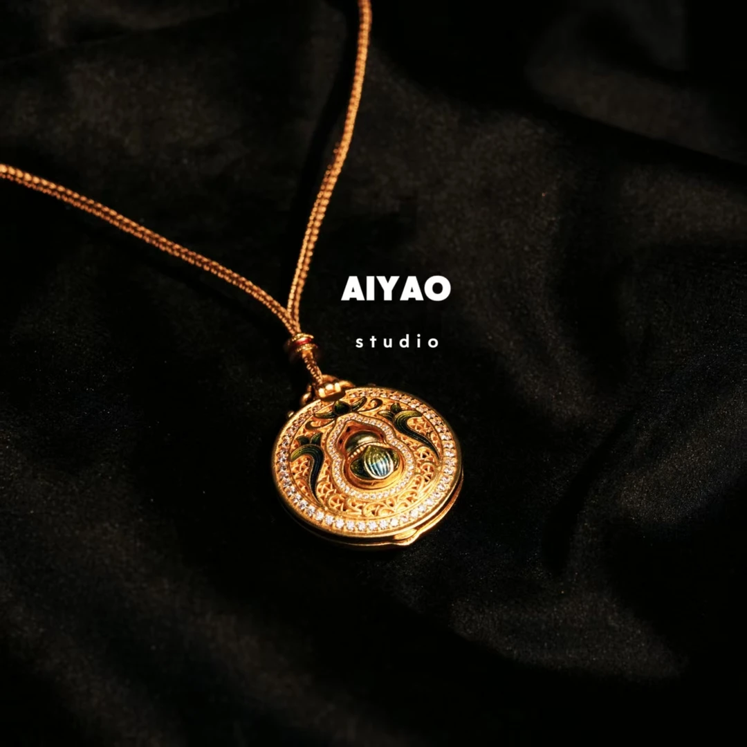 合金项链 【AIYAO】罗盘葫芦项链A7