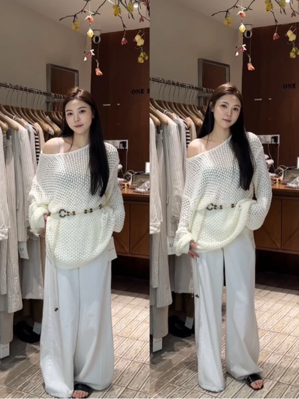 福秒- 是镂空！两穿针织衫（BY27235#）ONE BY TOW