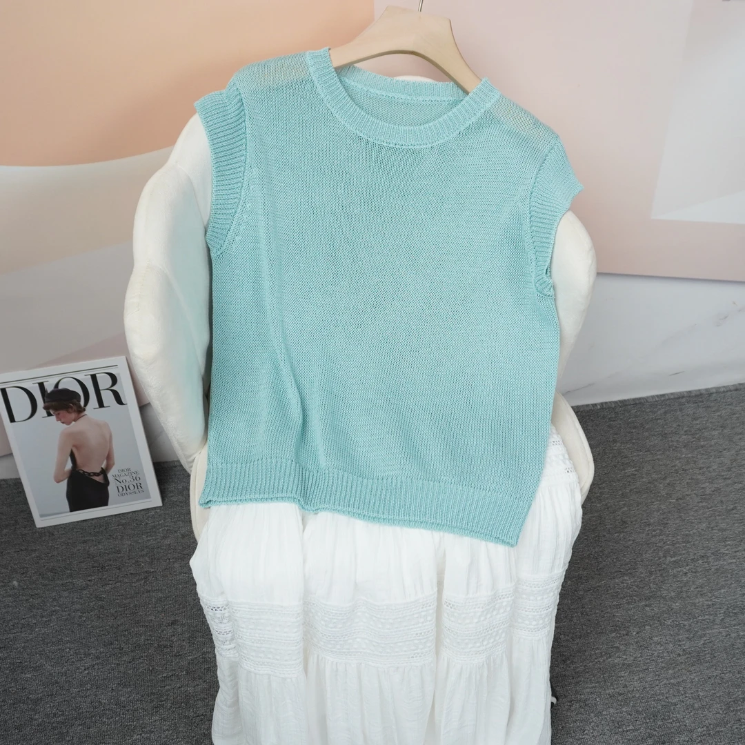 夏季薄款小飞袖百搭时尚气质休闲宽松针织衫