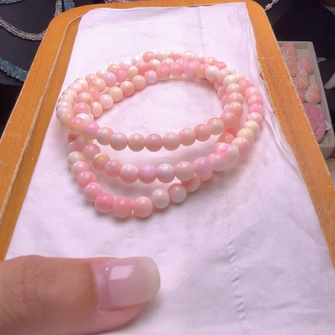 未镶嵌海螺珠手绳浅**梦福利