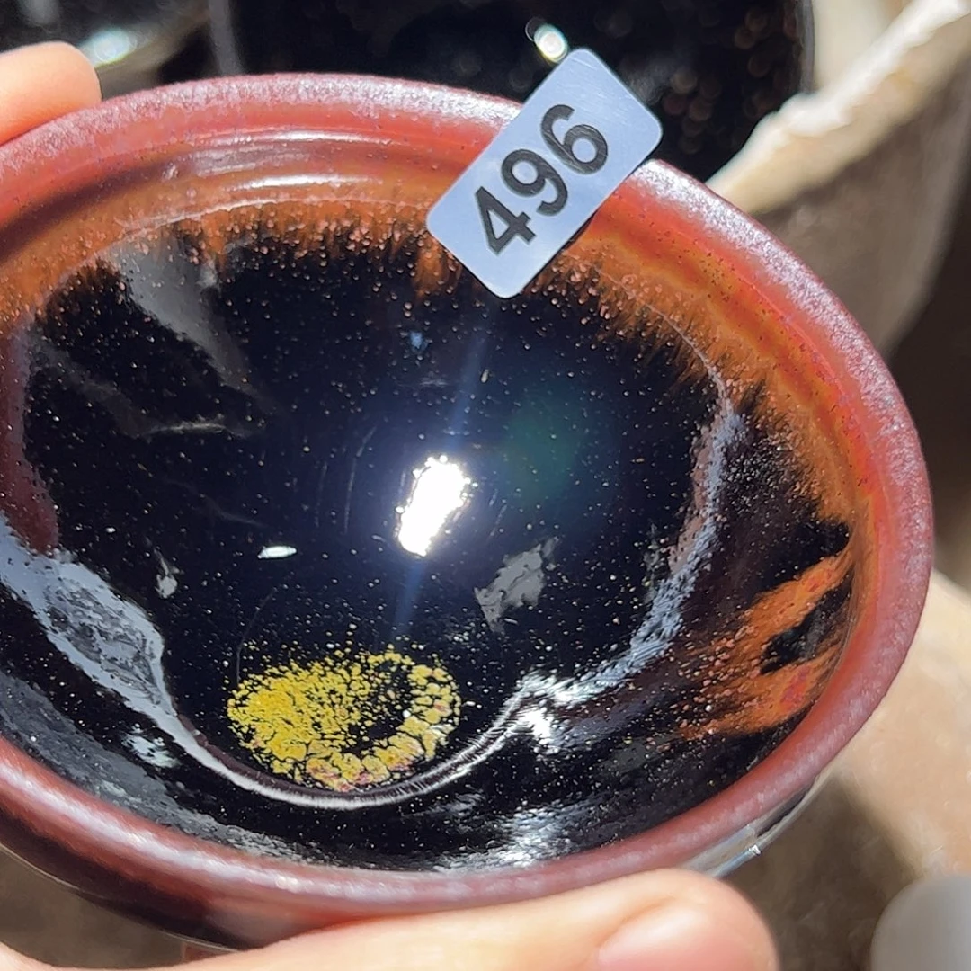 茶盏琢泥窑柴烧开窑