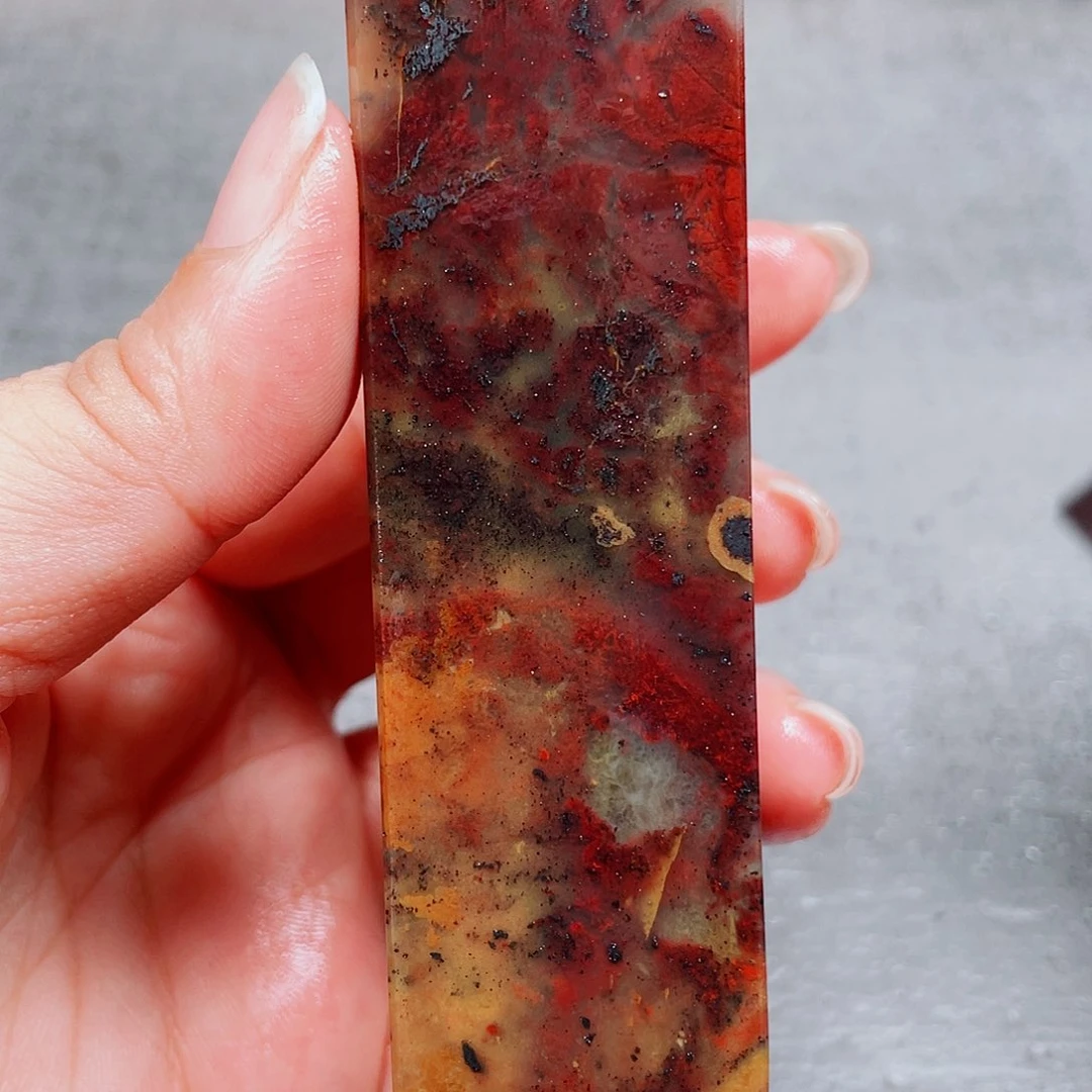 【闪购商品】玉桂林鸡血玉印章镇尺12