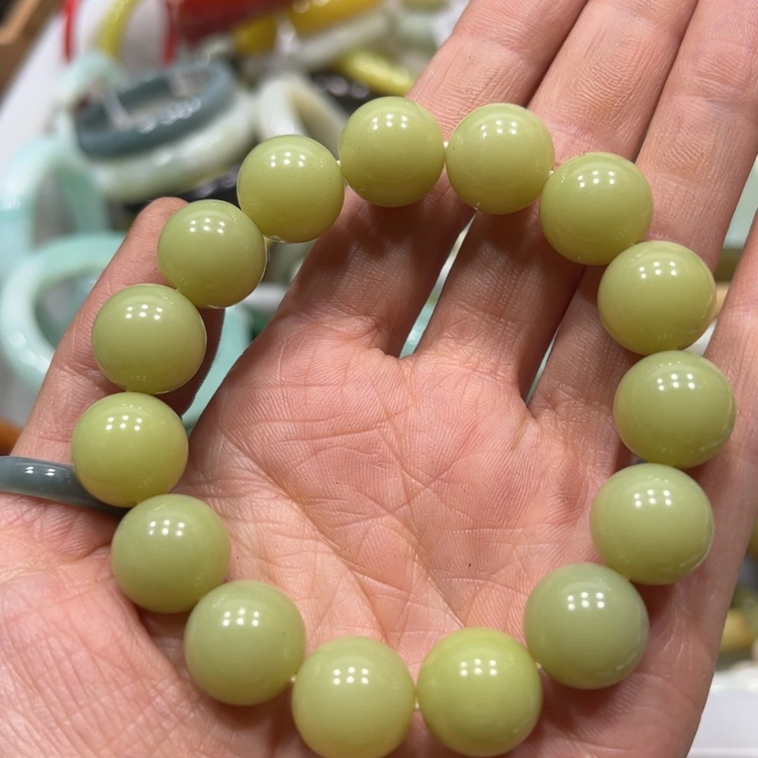 蛇纹石玉手链未镶嵌