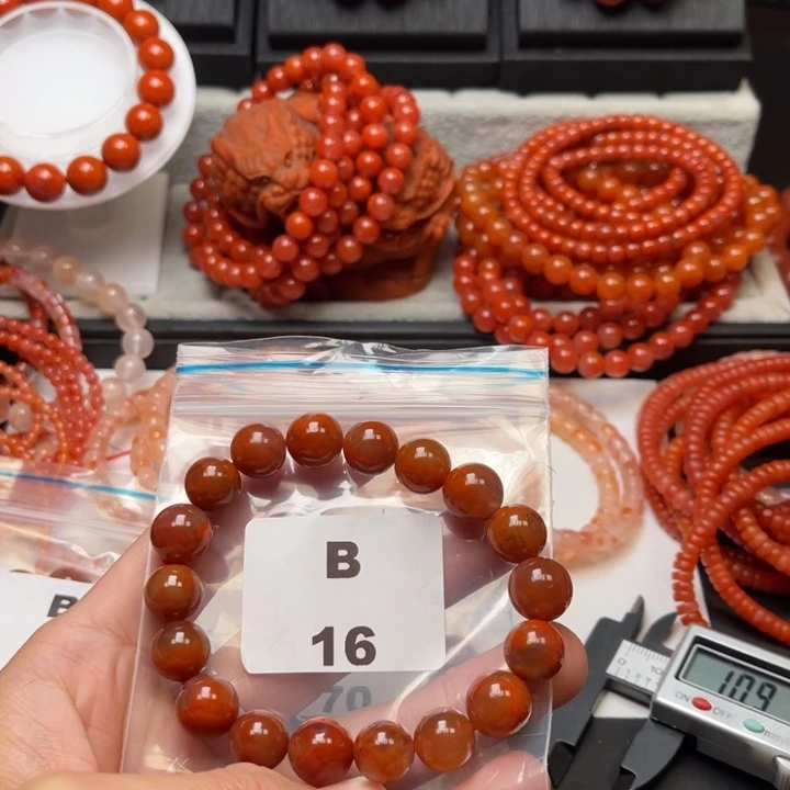 未镶嵌多样性发货默认微瑕称重11m m南红玛瑙