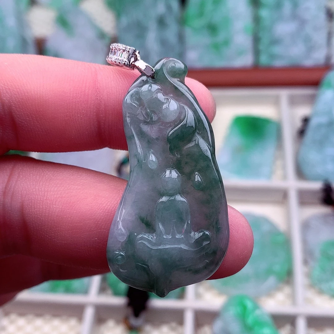 翡翠未镶嵌吊坠(不含链)