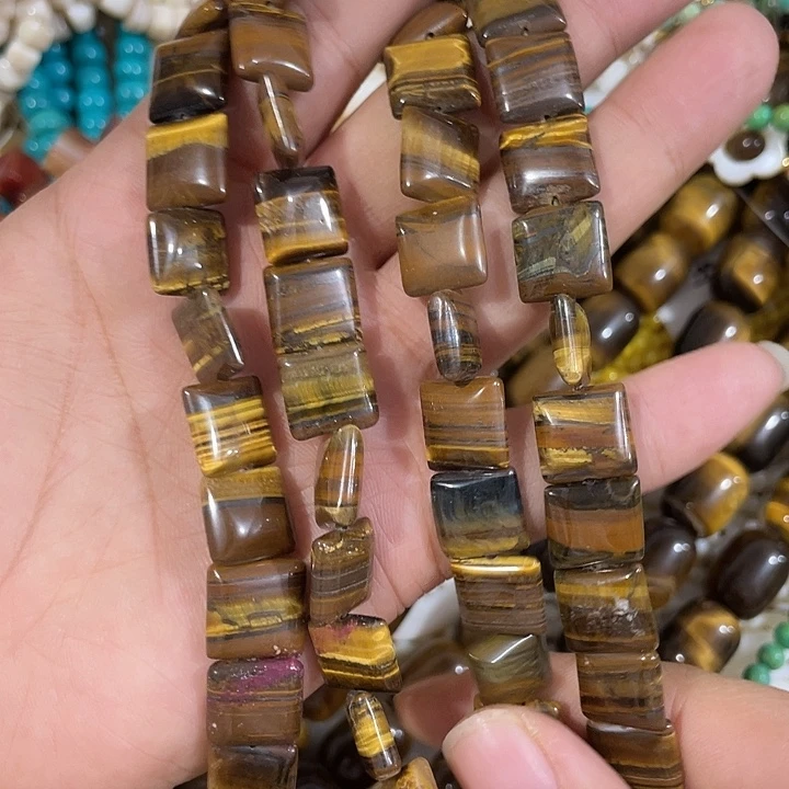 玛瑙/玉髓合金珠宝半成品2条天然虎石