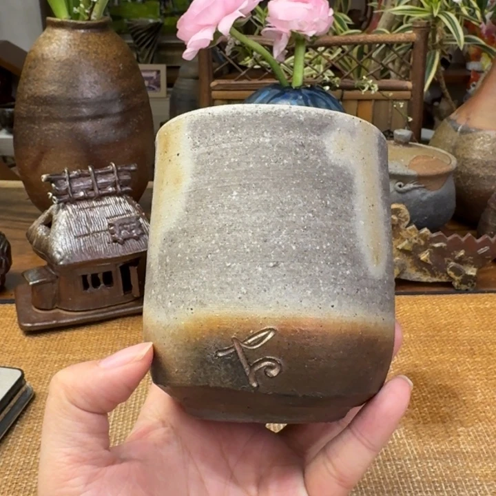 柴岗守青备前汤吞福利一口价