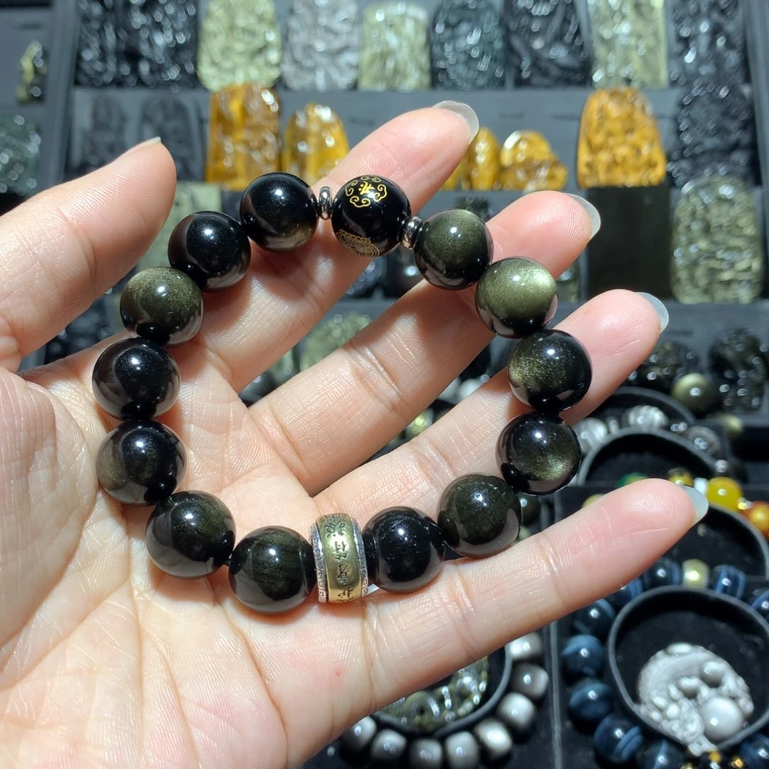 黑曜岩手链未镶嵌W*