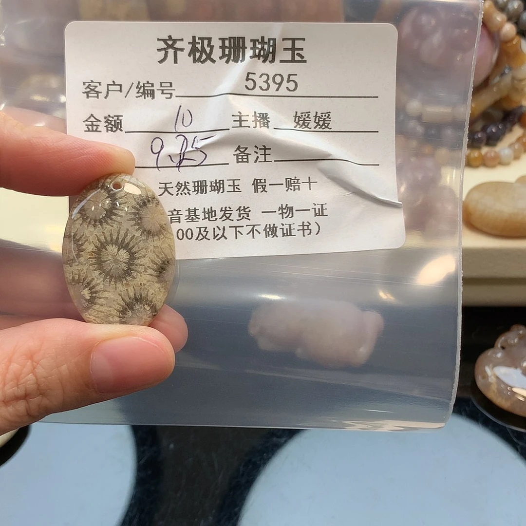 颈饰未镶嵌硅化珊瑚（珊瑚玉）含*