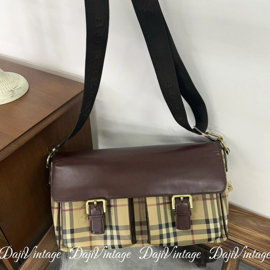 95新 BURBERRY/博柏利 大吉中古ff/Burberry博柏利战马格纹双口袋