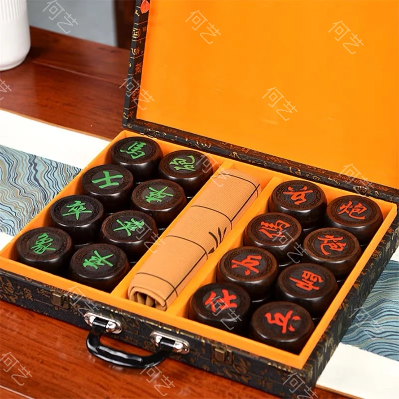 大红酸枝4.8象棋礼盒装