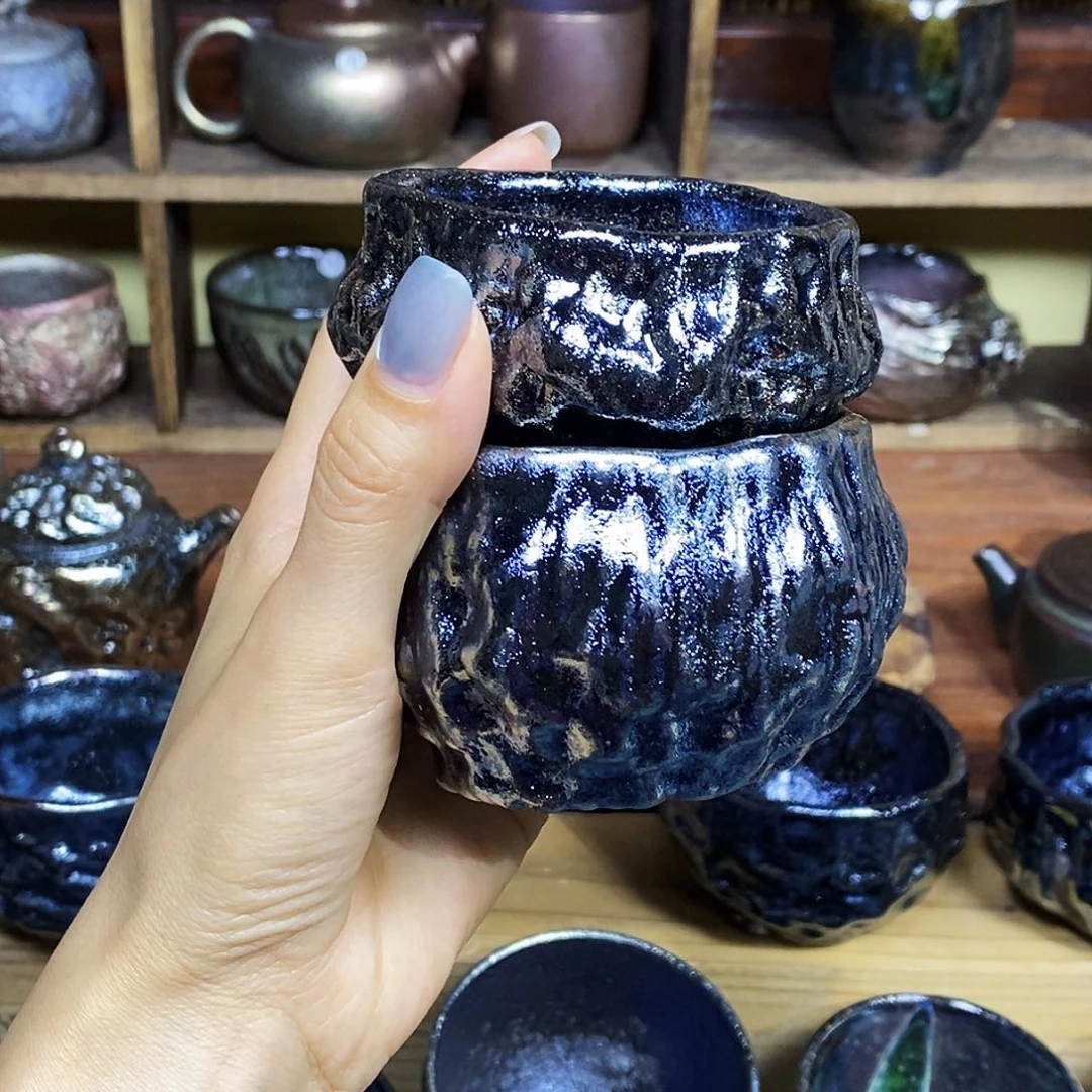 杯随****d云南建水建水紫陶柴烧杯子