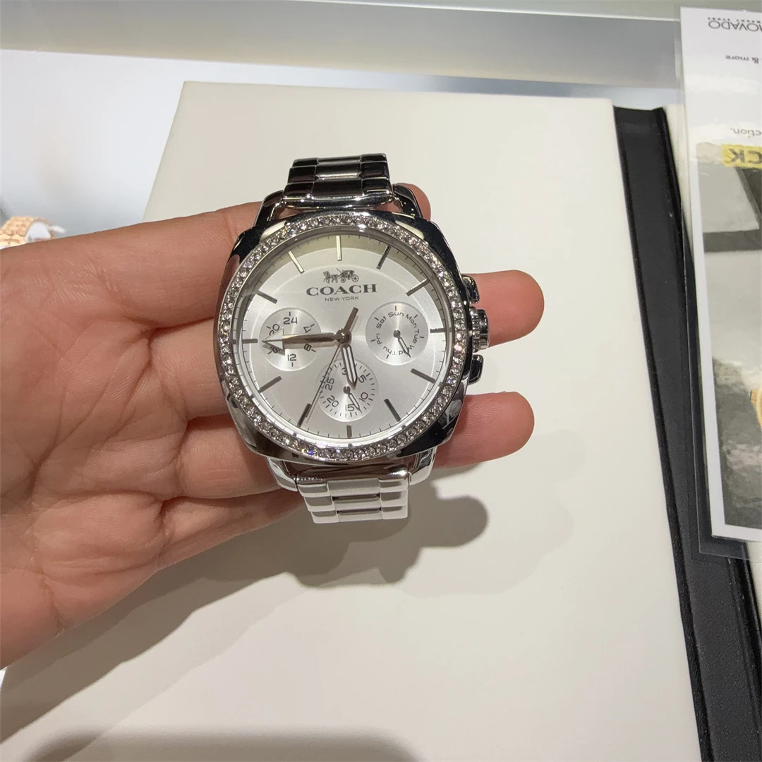 COACH/蔻驰 银色三眼表盘 钢表带 女款手表 14503129 (表盘38mm）