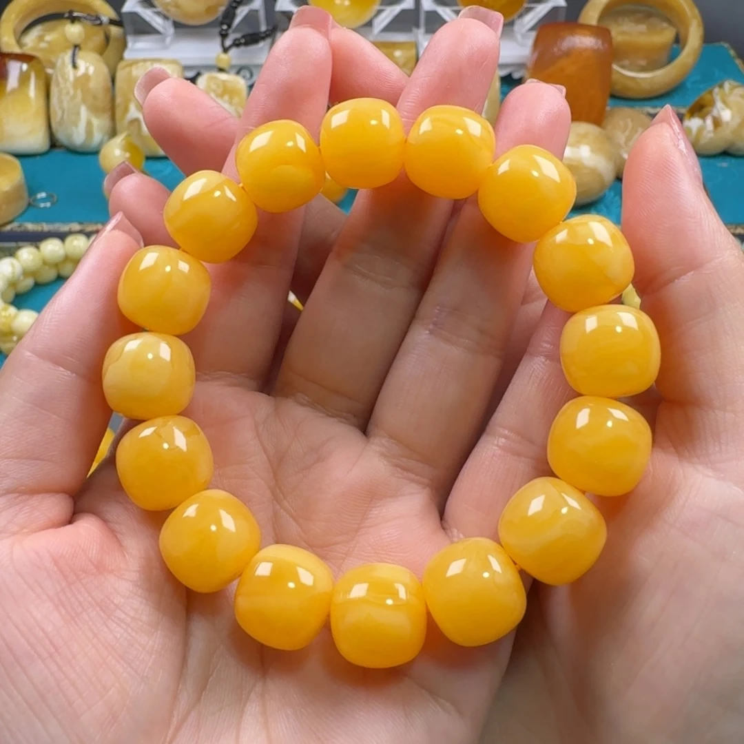 琥珀未镶嵌手链同料