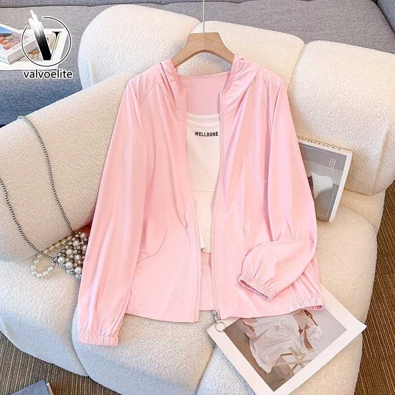 VALVOELITE防晒衣女夏季运动薄外套新款宽松透气防紫外线防晒服