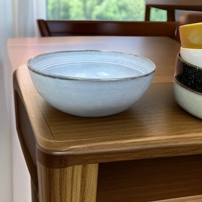 釉下彩窑变灰八英寸 大汤碗 菜碗 微瑕家用辣2199 复古陶瓷大号