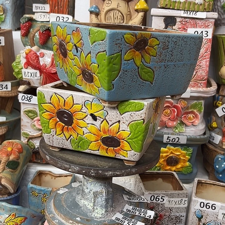 粗陶材质多肉花盆