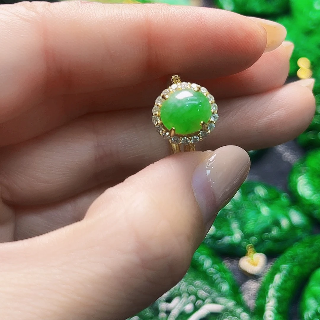 颈饰银S925镶嵌翡翠