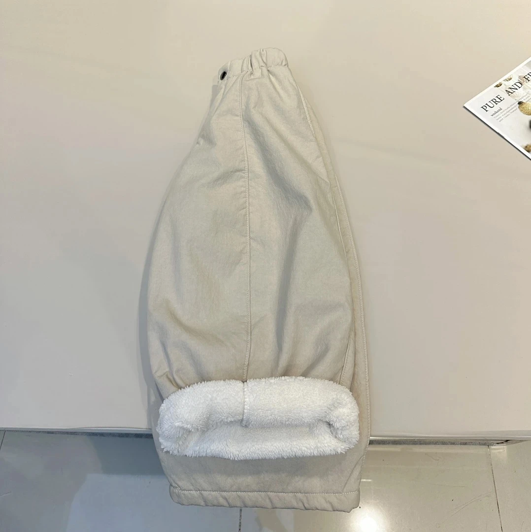 儿童秋冬韩版加绒裤2025新款中大童百搭加厚保暖防水休闲长裤