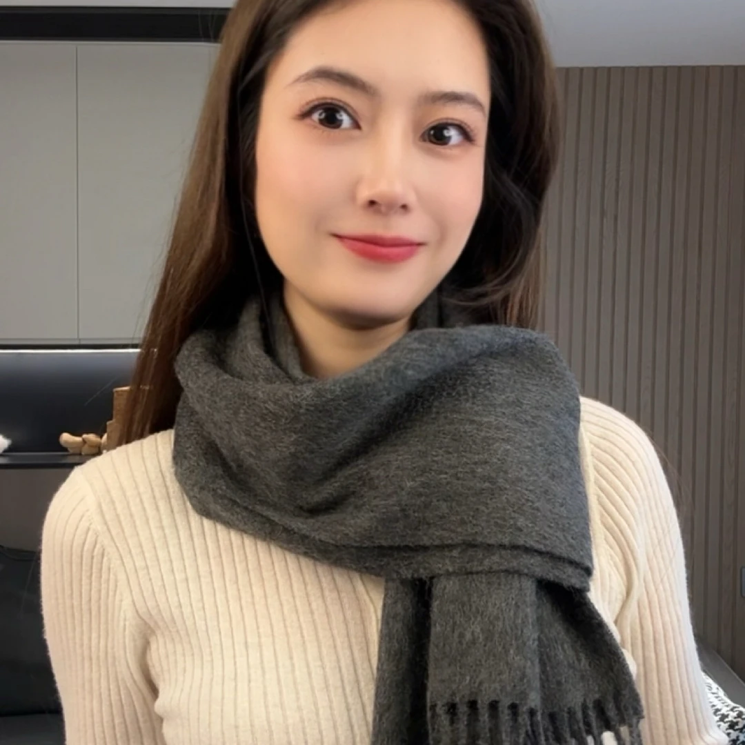 【瑶嘉】诺丁山阿尔巴斯山羊绒保暖百搭针织网红加厚围巾冬季围脖