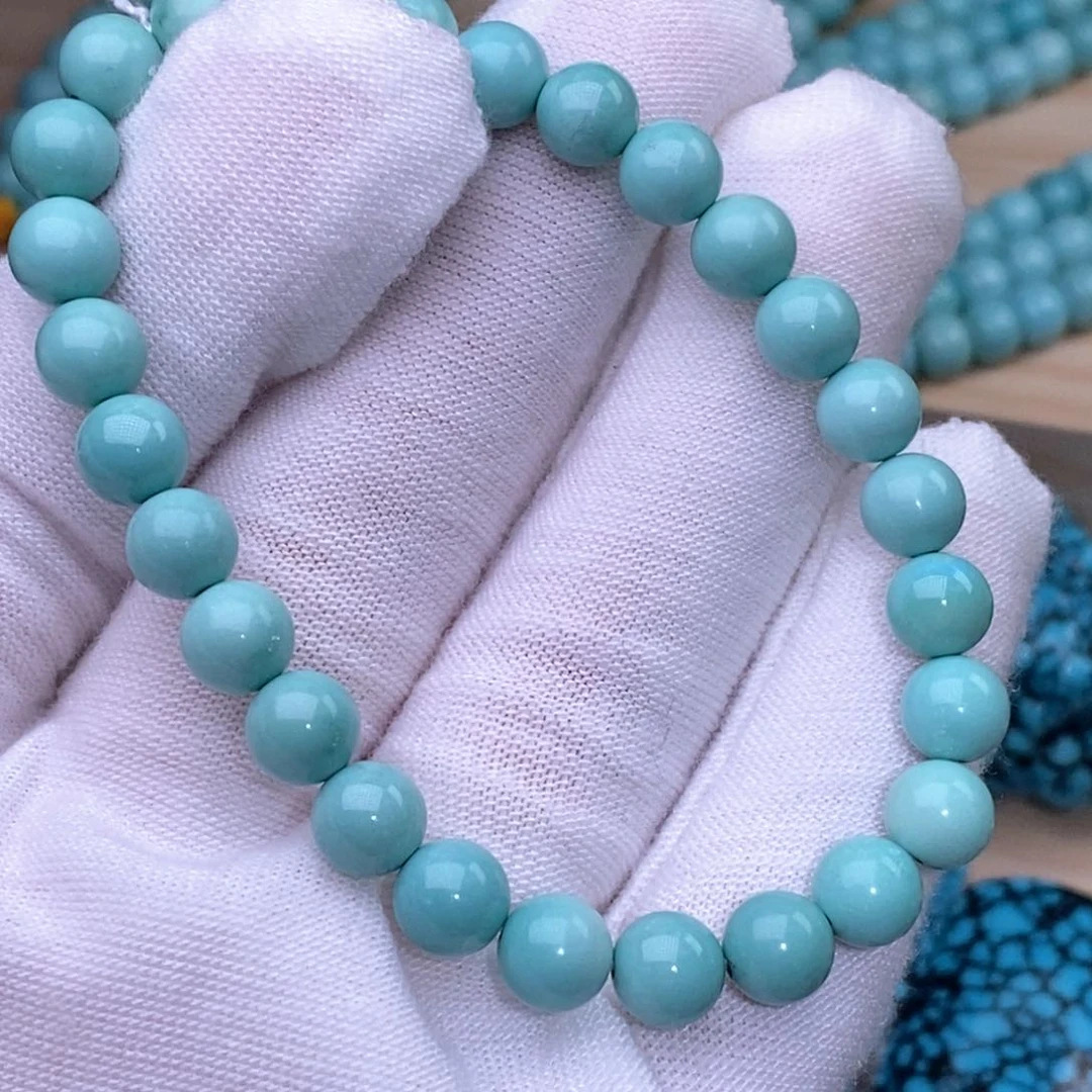 未镶嵌绿松石珠宝奇石6.7mm