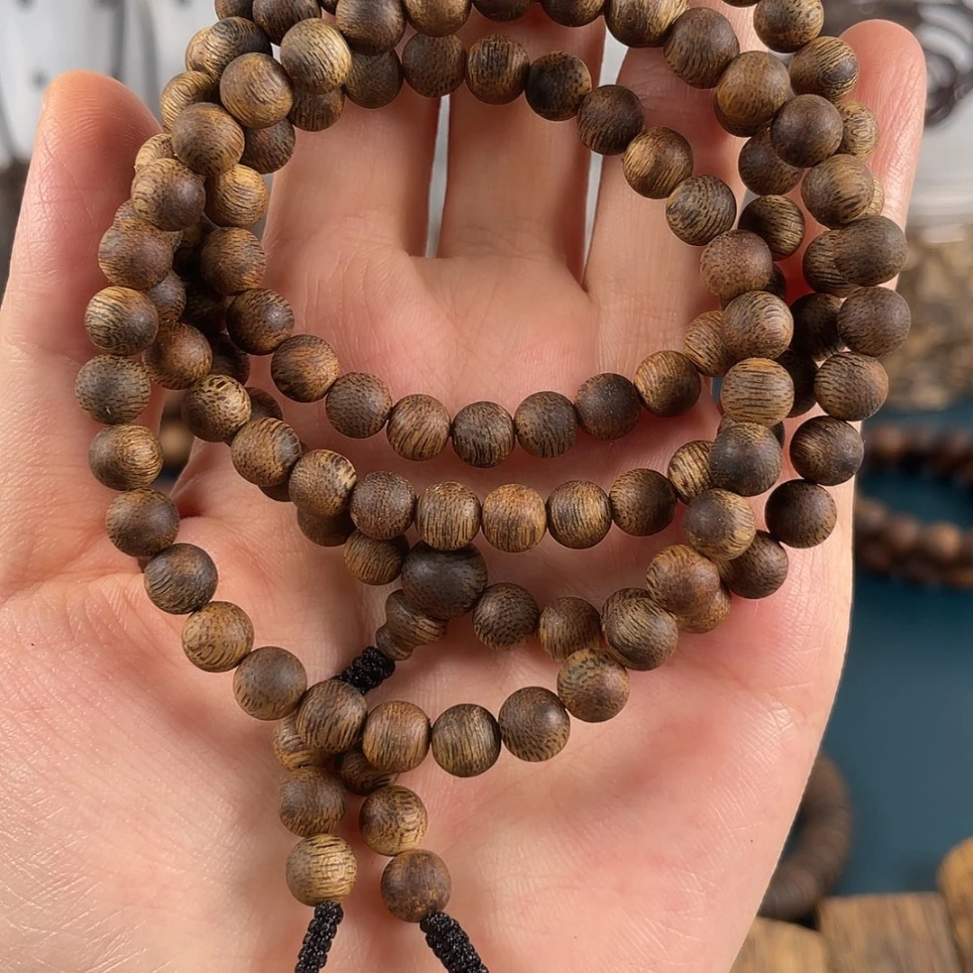 手串沉香天然绿棋楠0.6x108颗手串