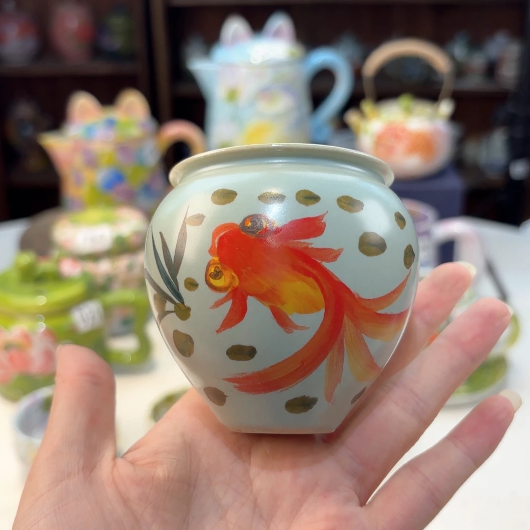 景德镇手绘高温釉下彩陶瓷茶具