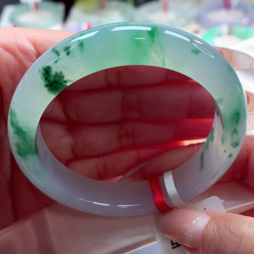 未镶嵌手镯翡翠冰飘好54正圈（58号）