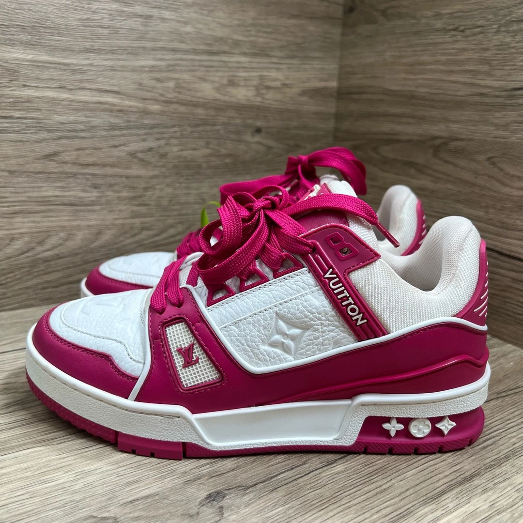 99新 LouisVuitton/路易威登 Trainer 白紫板鞋 36码/99新/原盒防