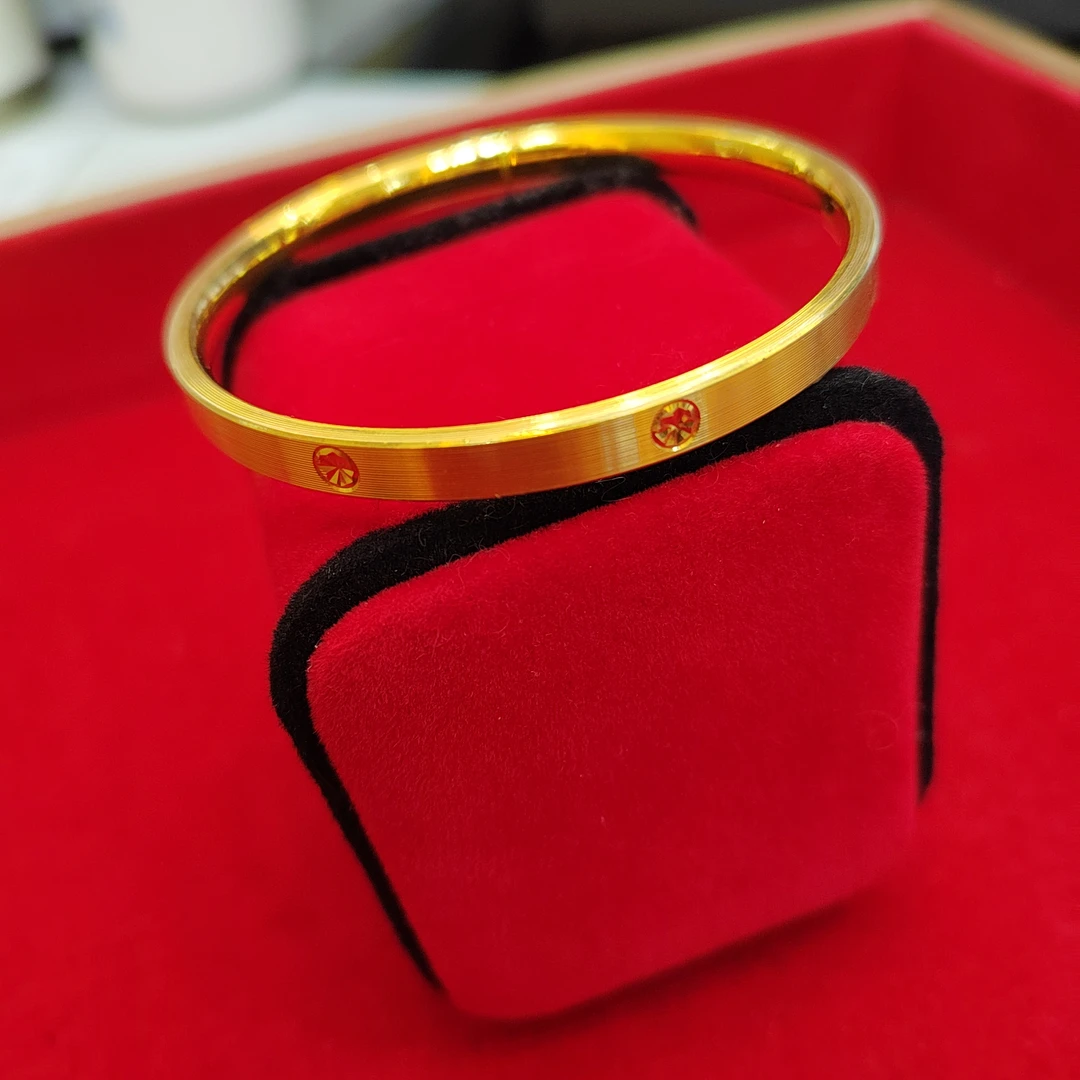 足金米字花手镯 卡家同款 真金 假一赔十抖音国检有费用 理性下单