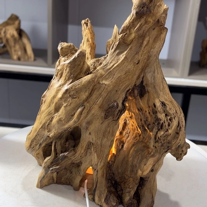 木石榴木原木树灯