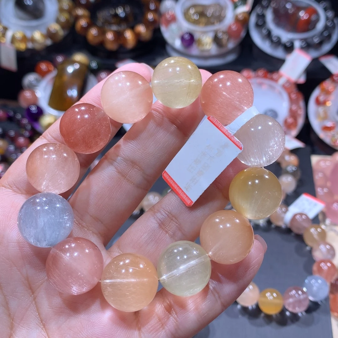 手链未镶嵌水晶彩兔毛15.6mm