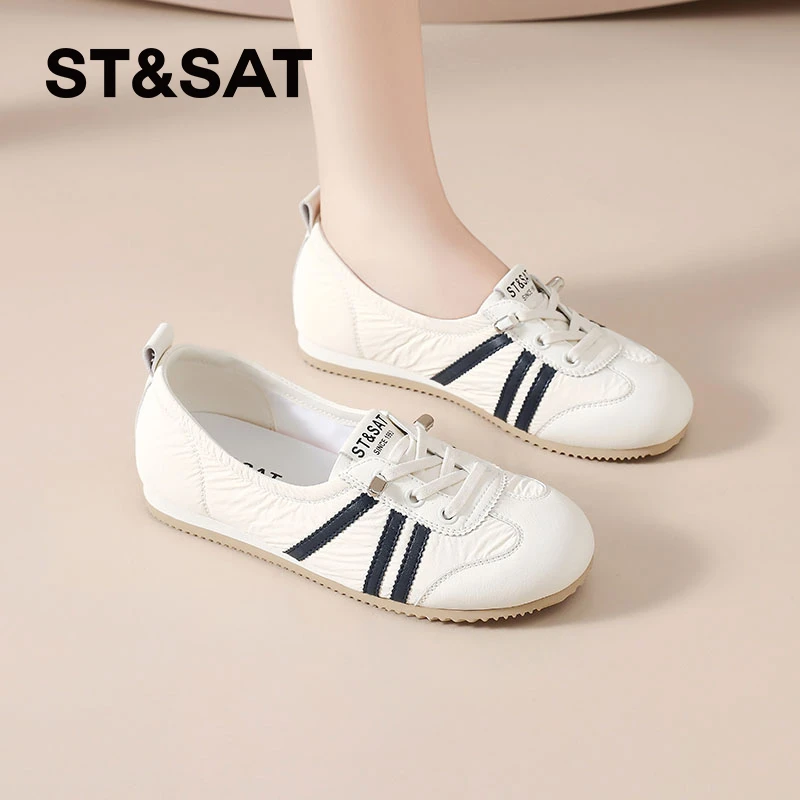 星期六德训鞋女2025夏季新款一脚蹬浅口单鞋女士芭蕾舞蹈鞋休闲鞋