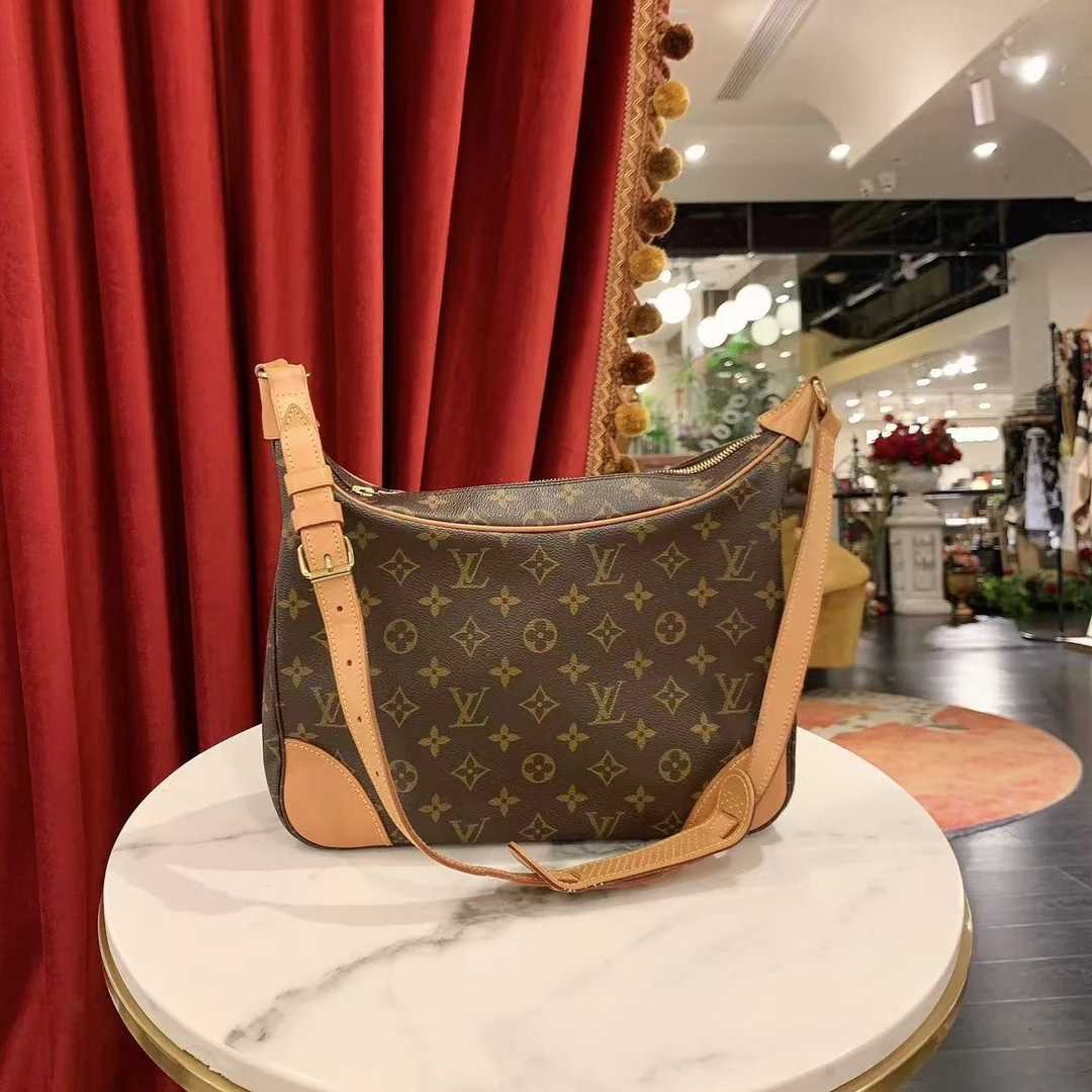 95新 LouisVuitton/路易威登 GGS牛角包小号老花/38034559