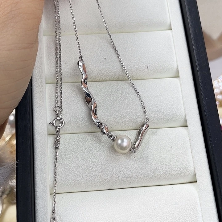 银S925镶嵌颈饰海水珍珠