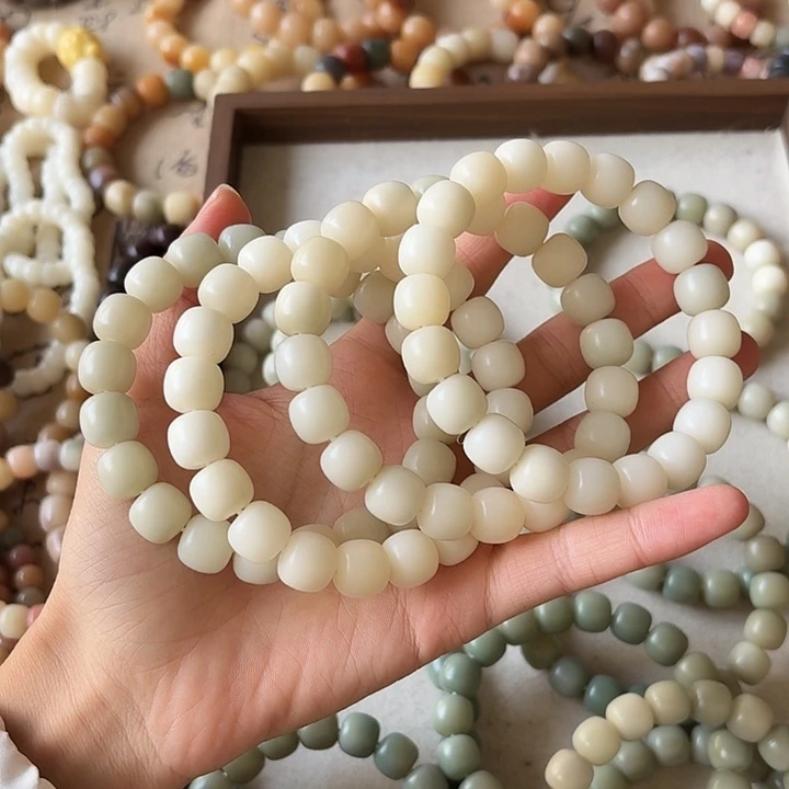 手串菩提根/象牙果卡12干磨桶珠微瑕