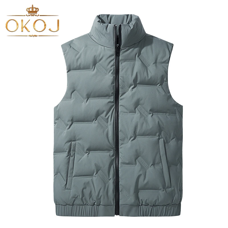 OKOJ运动羽绒马甲男士立领防风保暖秋冬季新款无袖坎肩马夹外套
